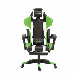 Herzberg HG-8083: Tri-color Gaming and Office Chair with Linear Accent Green