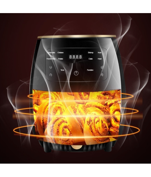 Cheffinger CF-AFRY4.5: 1400W Digital LED Air Fryer - 4.5 Liters Black