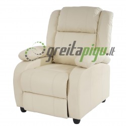 RELAKSACINIS DIRBTINĖS ODOS FOTELIS LINCOLN - H